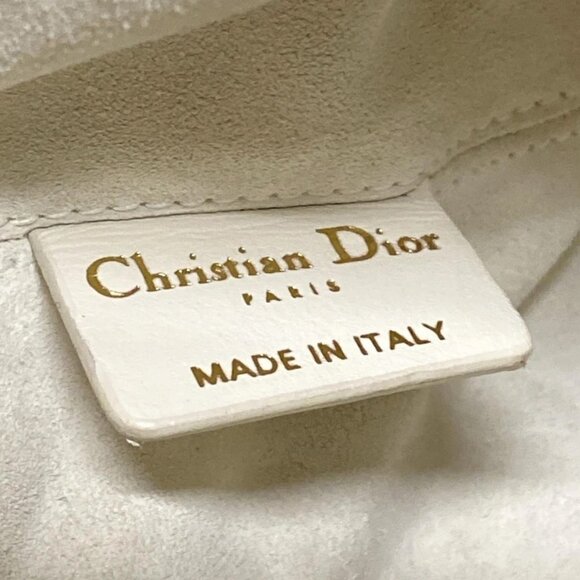 Auth DIOR/ChristianDior Toujours Bag Small M2822OSNW_M030 White Calf Skin - Picture 14 of 16